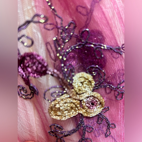 Princess Kloset Pretty Pink Purple & Gold Colored Easter/Flower Dress Size 8 EUC - Picture 2 of 7